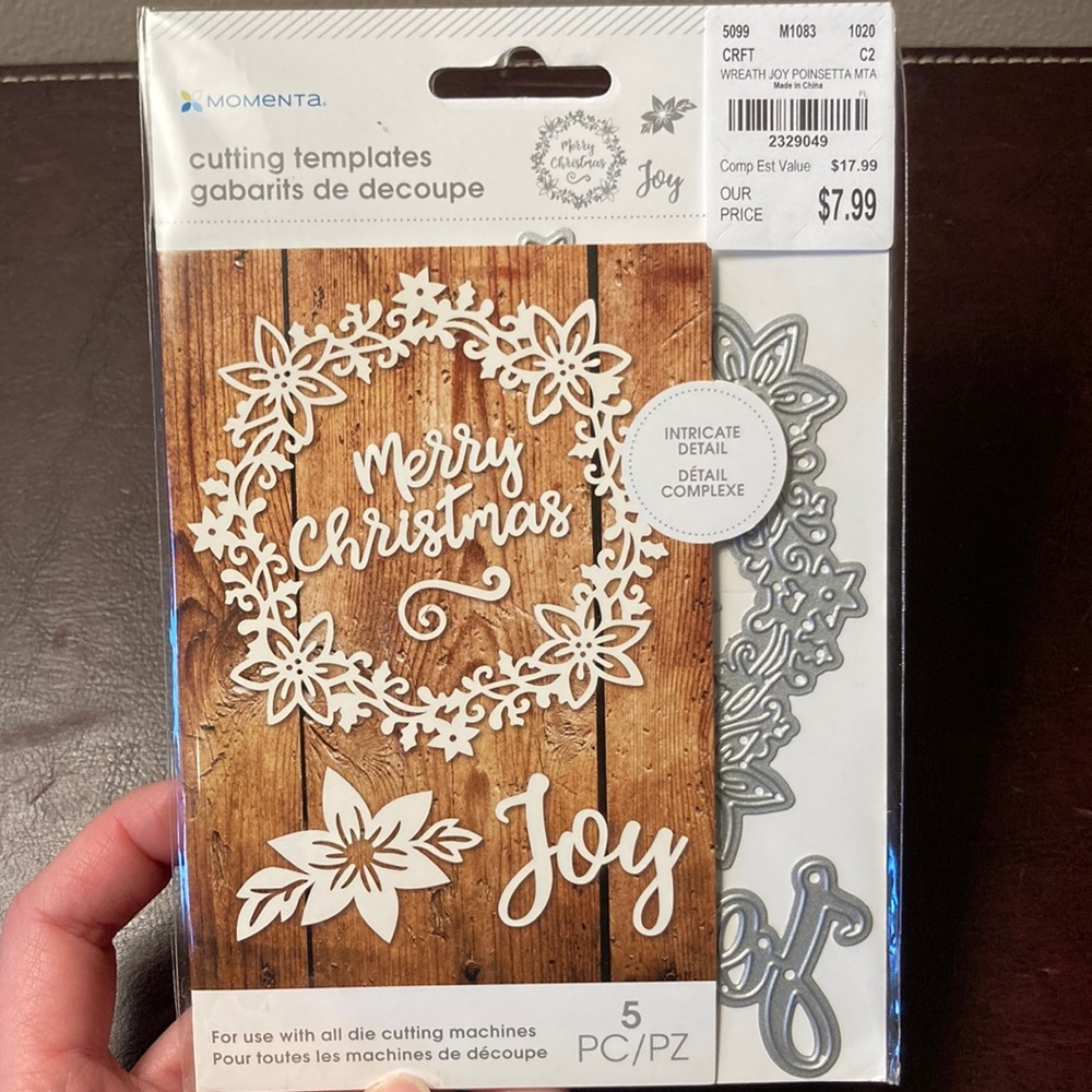 Merry Christmas die cuts for crafting